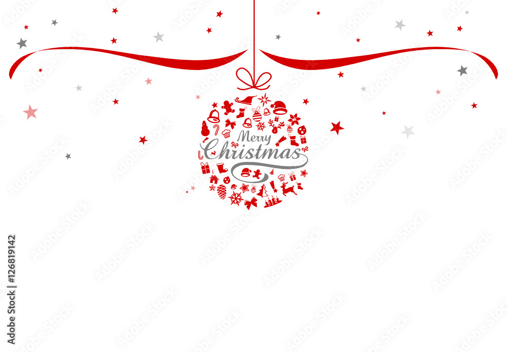 Weihnachtliche Kugel mit Symbolen Weihnachtliche Kugel mit Symbolen