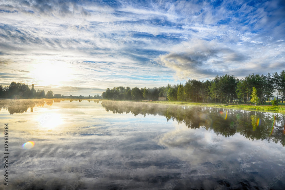 Fototapeta premium evening landscape.