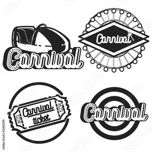 Vintage Amusement park emblems