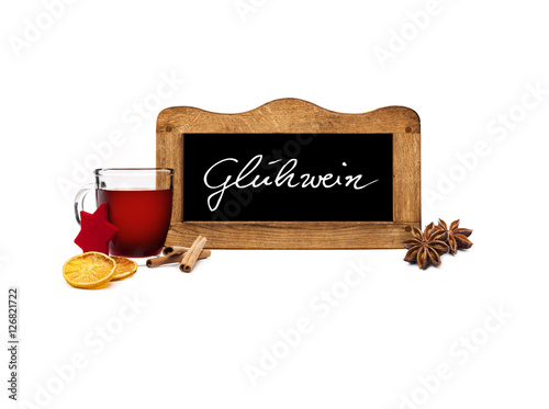 Holzschild Glühwein