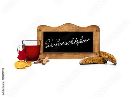 Holzschild Weihnachtsfeier