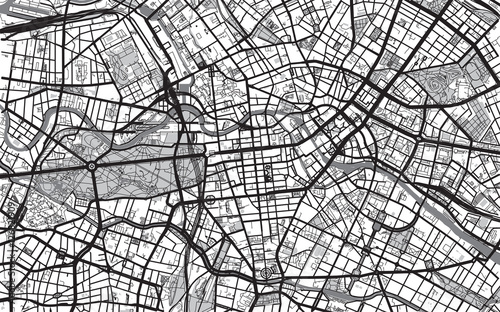 Urban city map of Berlin, Germany