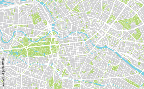 Urban city map of Berlin, Germany