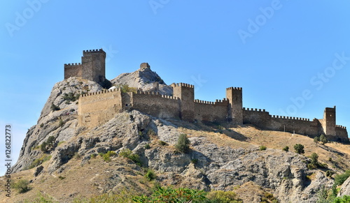 Genoese fortress in Sudak Sunny day