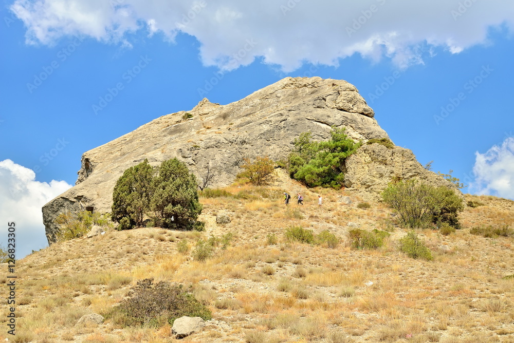 Rock in Sudak clear day