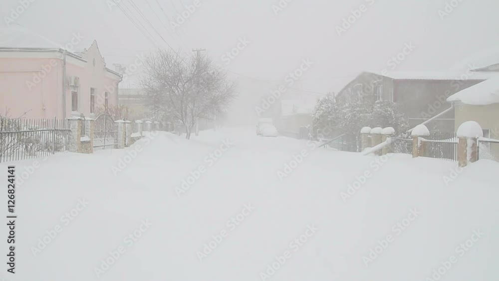 Video of a snow storm in Ukraine Video of a snow storm in Ukraine