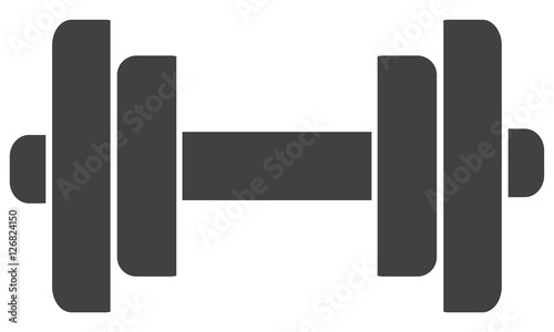 Barbell with weight plates photo