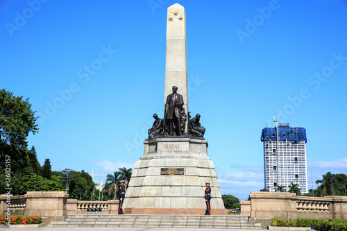 Monument in memory of Jose Rizal(National hero) at Rizal park in Metro Manila, Philippines