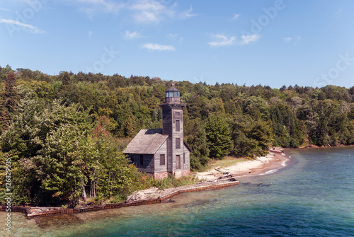 The Grand Island East Channel Light is a lighthouse located just north of Munising, Lake Superior, Michigan, USA