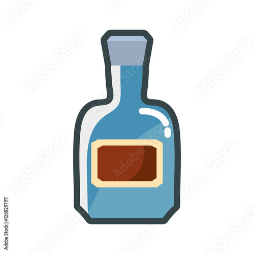 liquor drink bottle icon vector illustration graphic design