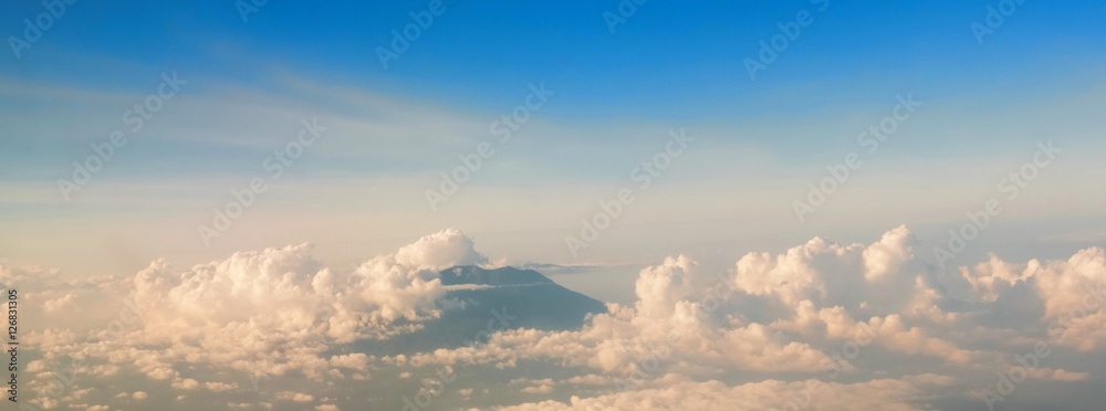 Aerial sky and clouds background
