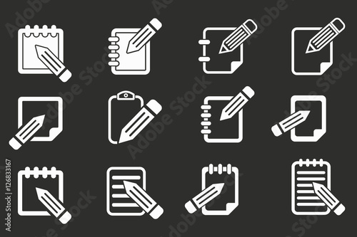 Notepad icon set.