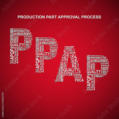 Process failure mode and effect analysis diagonal typography background