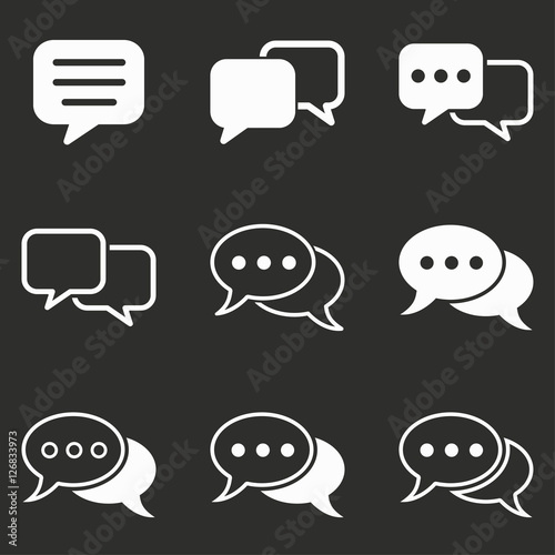 Chatting icon set.