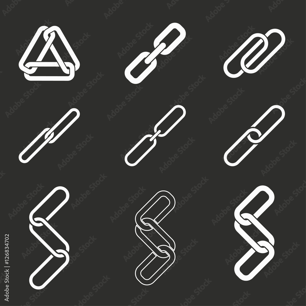 Link icon set. Link icon set.