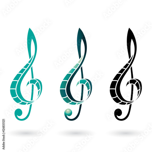 Colorful Clef Sign Illustration