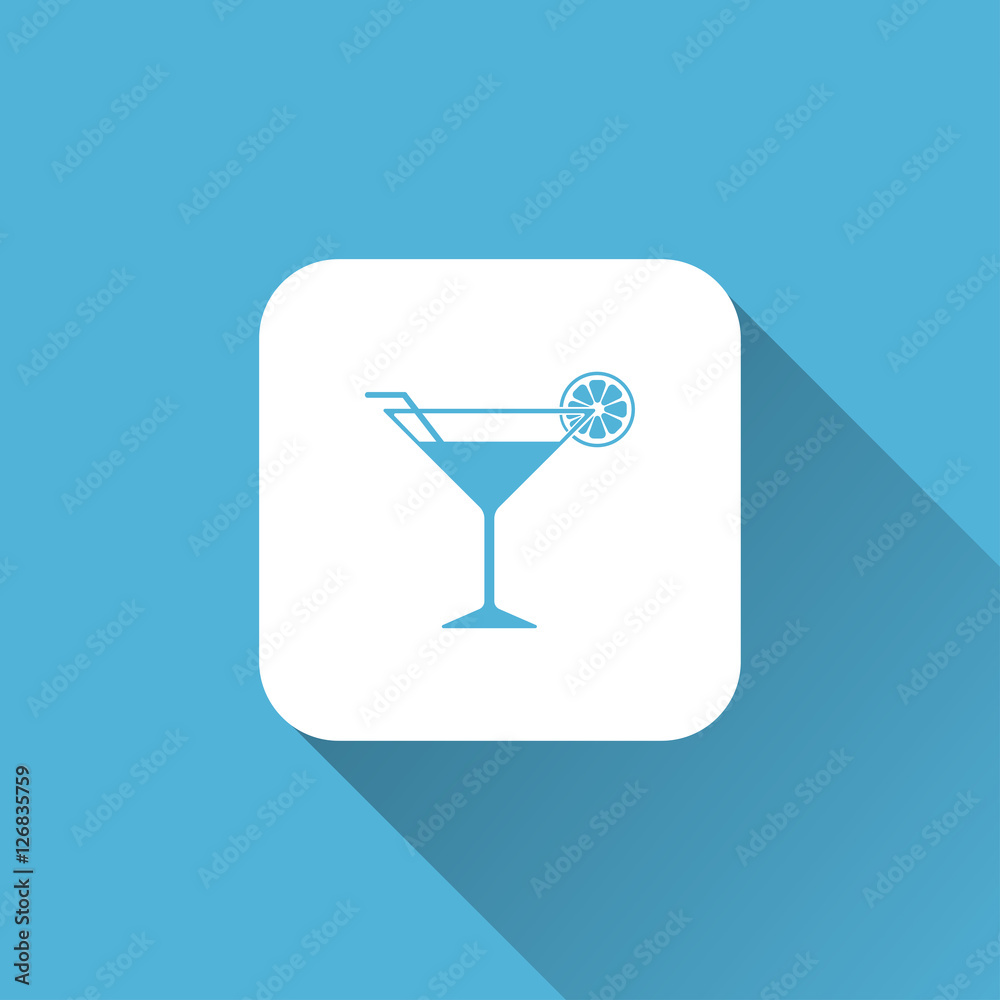 cocktail icon. flat style cocktail icon. flat style