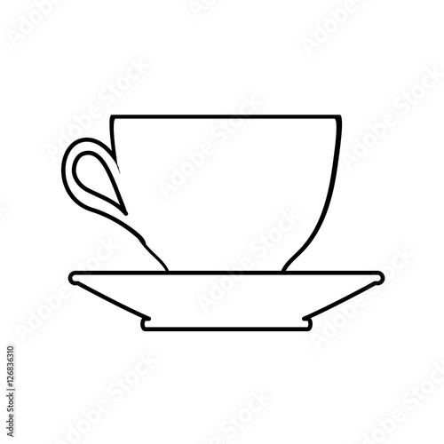 Coffee cup silhouette icon vector illustration graphic design
