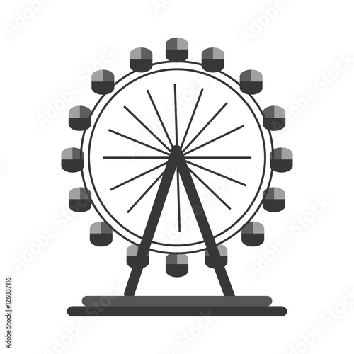 London eye wheel icon vector illustration graphic design