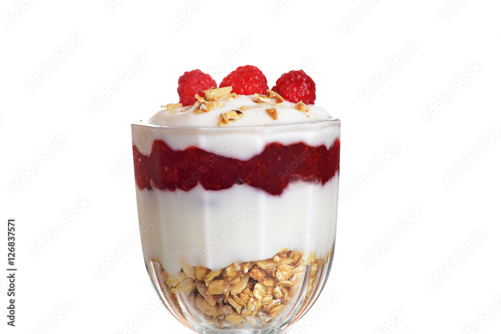 closeup raspberry vanilla parfait closeup raspberry vanilla parfait