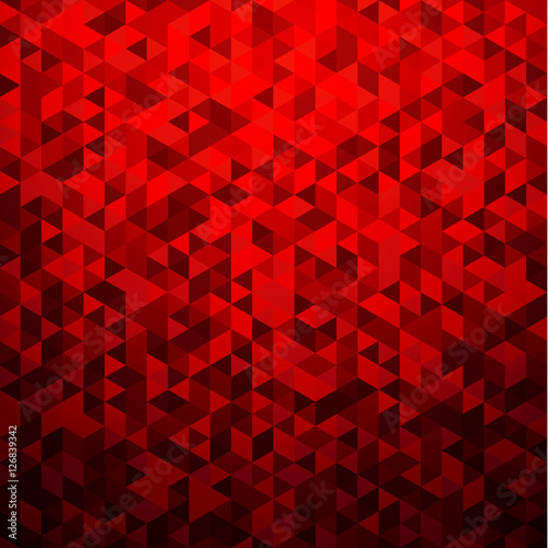 abstract background out of triangles with shades of red