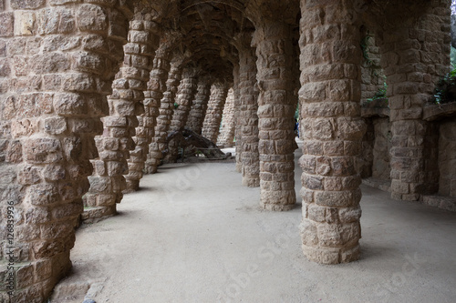 Park Guell Abstract Architecture in Barcelona photo