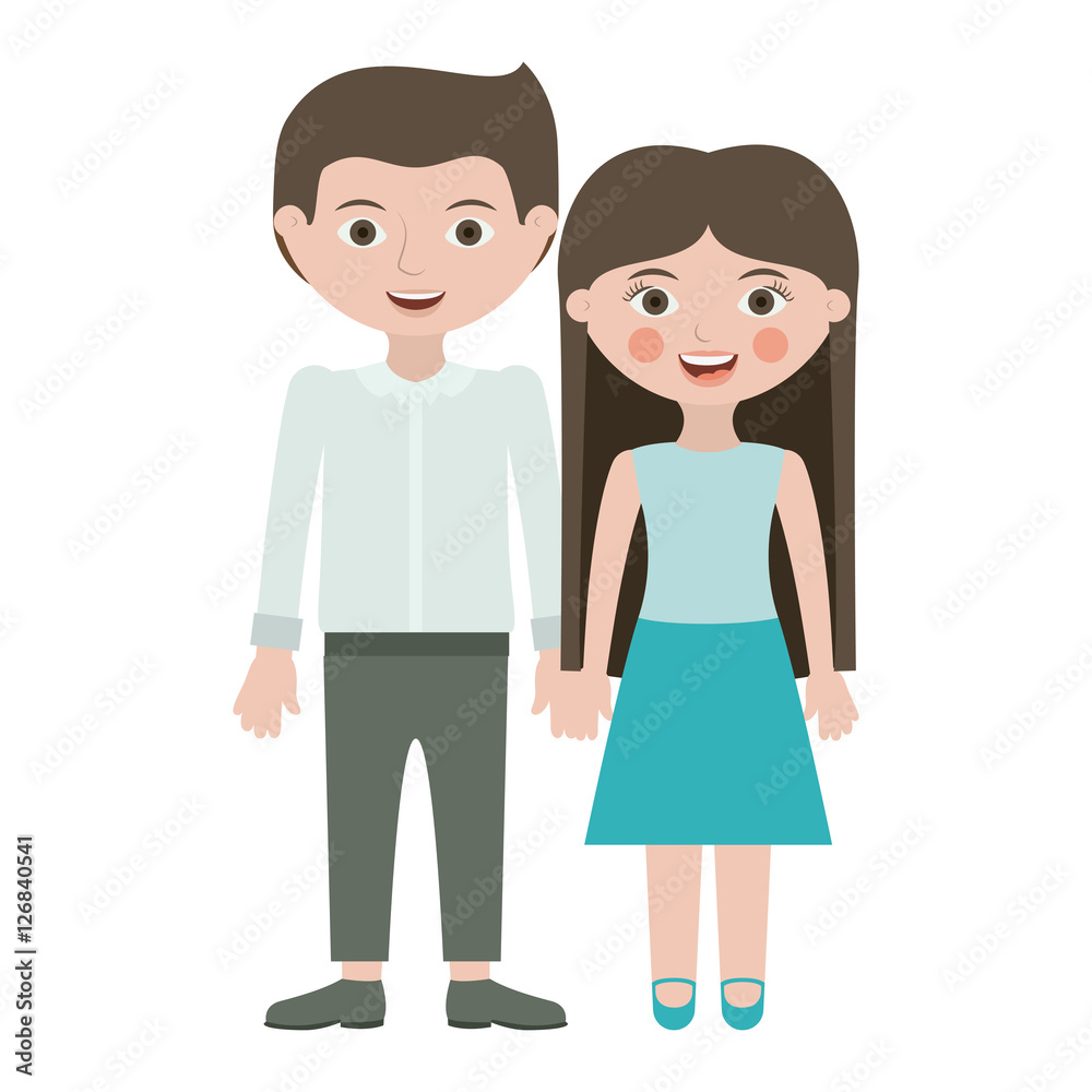 Couple cartoon icon. Relationship family love and romance theme. Isolated design. Vector illustration Couple cartoon icon. Relationship family love and romance theme. Isolated design. Vector illustration