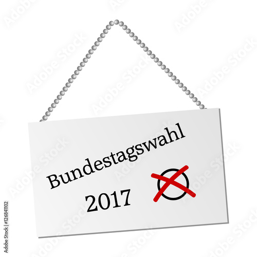Bundestagswahl Schild 2017 photo