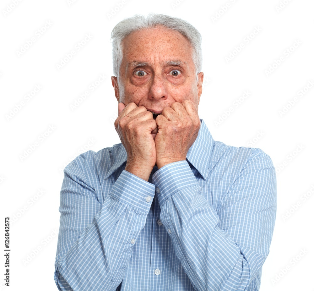Afraid old man Afraid old man