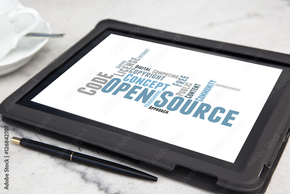 tablet with open source software word cloud tablet with open source software word cloud