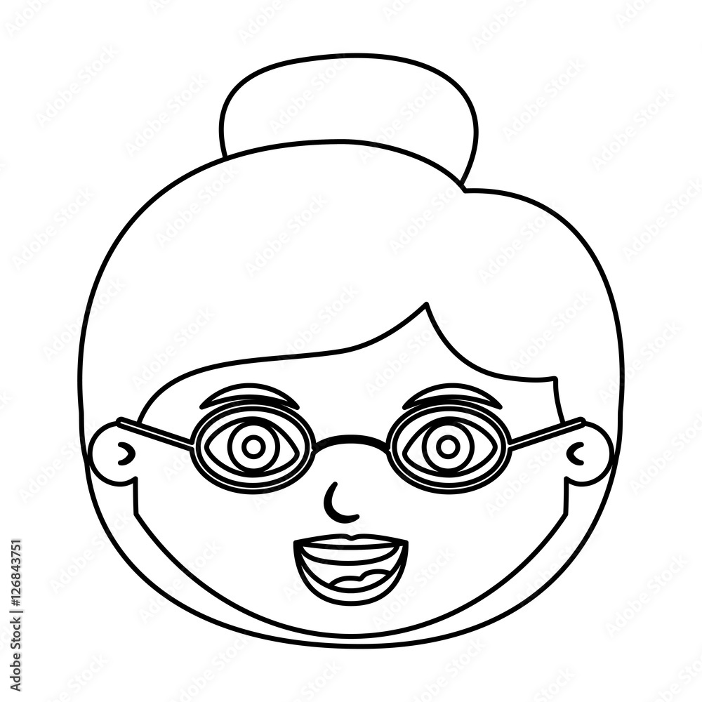 Grandmother cartoon icon. Old person woman female and avatar theme. Isolated design. Vector illustration Grandmother cartoon icon. Old person woman female and avatar theme. Isolated design. Vector illustration