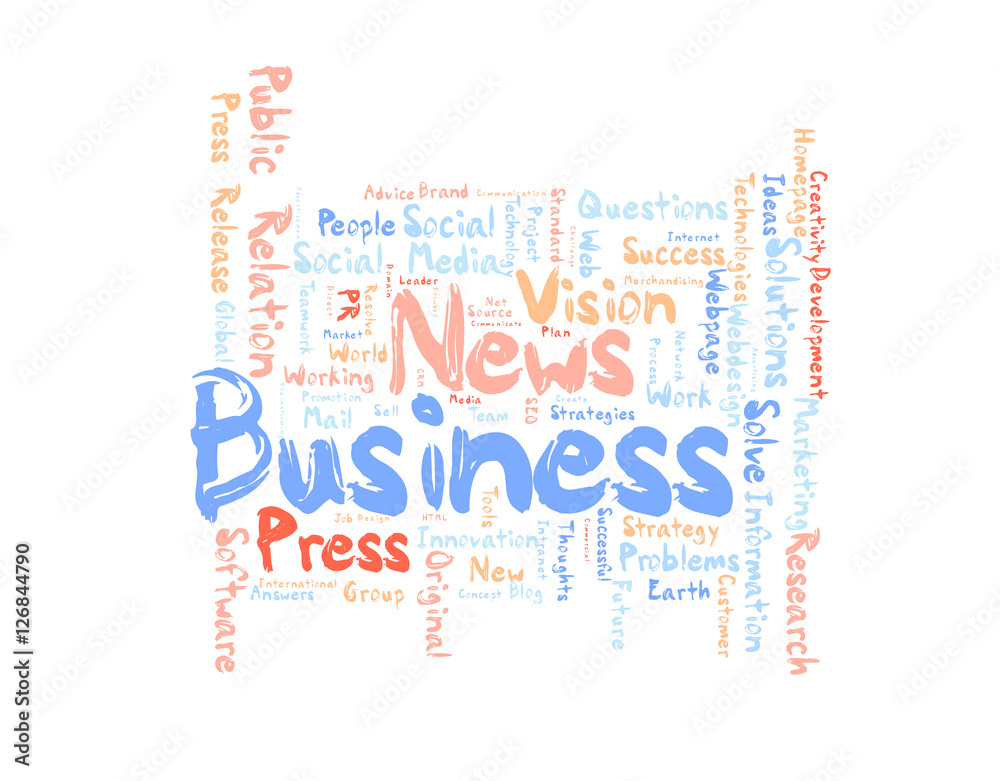 Fototapeta premium Business News word cloud