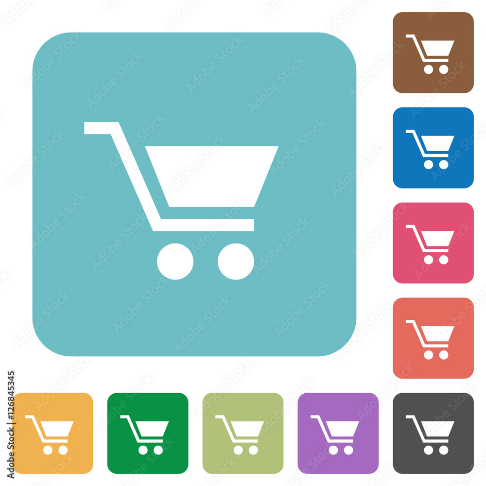 Empty cart flat icons Stock Vector | Adobe Stock