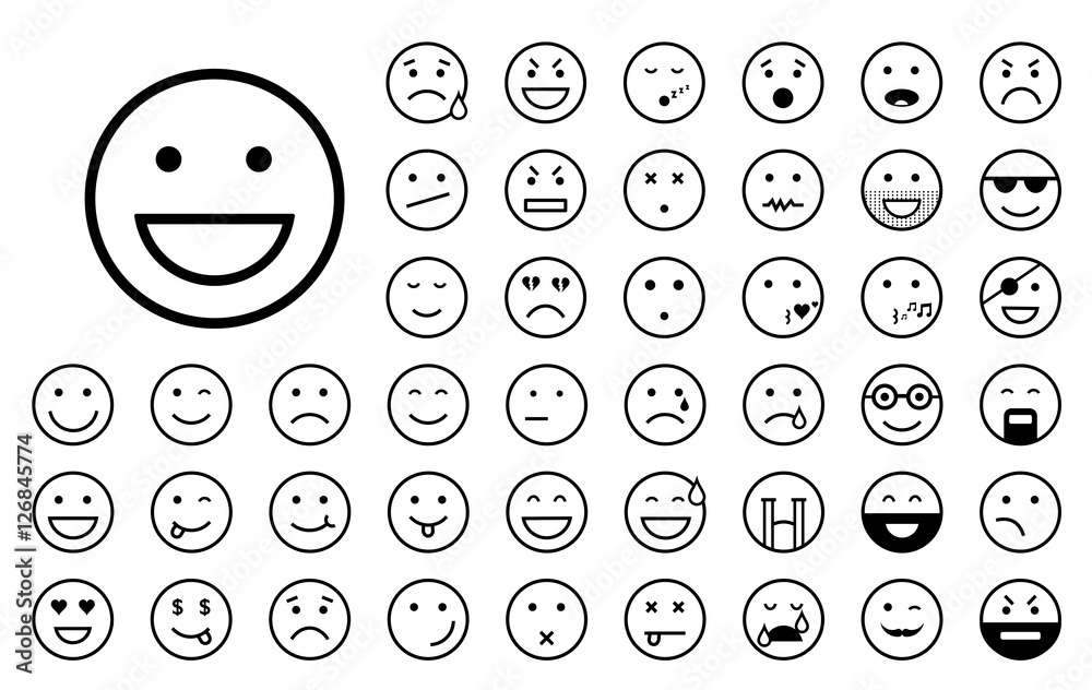 Set of smiley icons