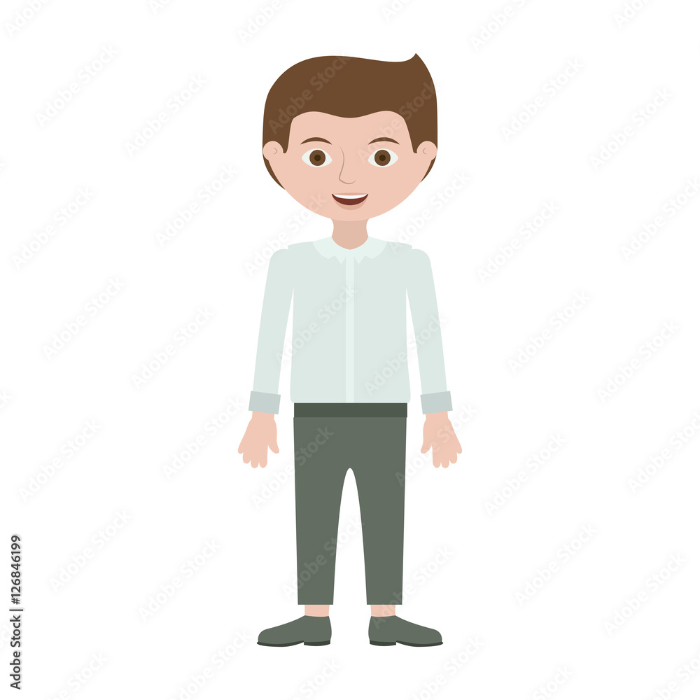 Boy cartoon icon. Kid childhood little people and person theme. Isolated design. Vector illustration