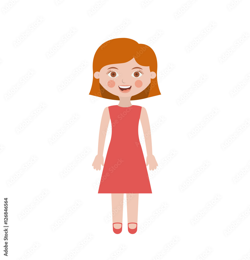 Girl cartoon icon. Kid childhood little people and person theme. Isolated design. Vector illustration Girl cartoon icon. Kid childhood little people and person theme. Isolated design. Vector illustration
