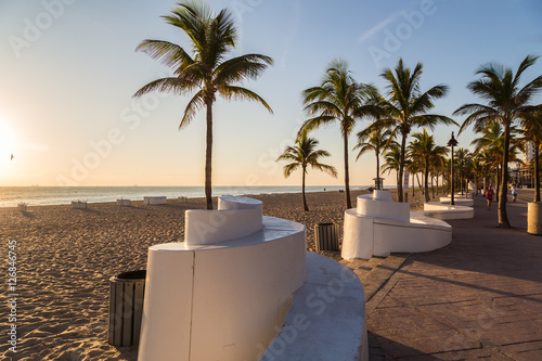 Fort Lauderdale beach/ Peaceful early morning at Fort Lauderdale beach , FL  photo