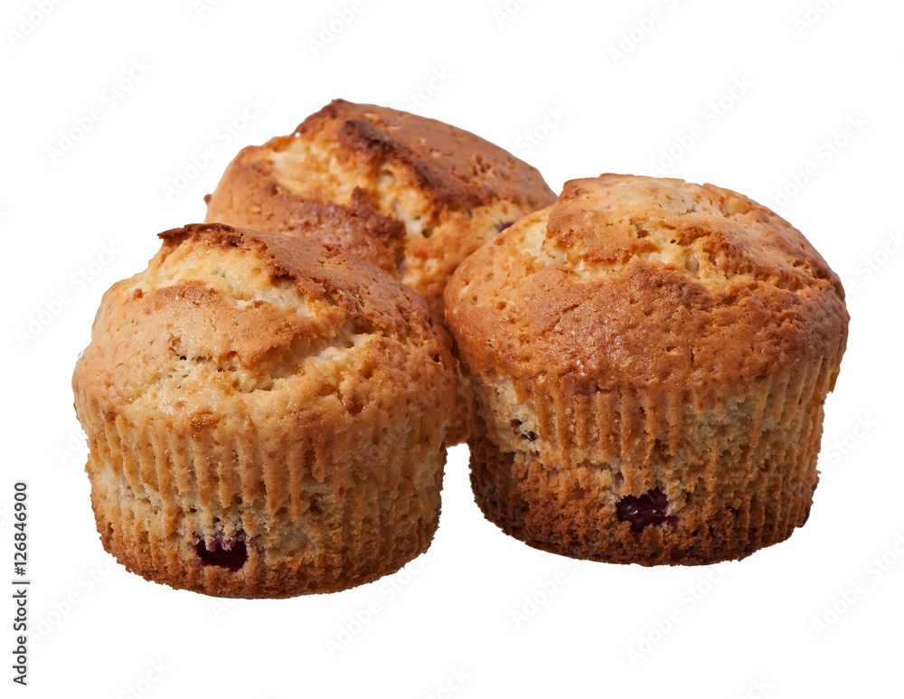 Fruit cakes isolated on white background Fruit cakes isolated on white background