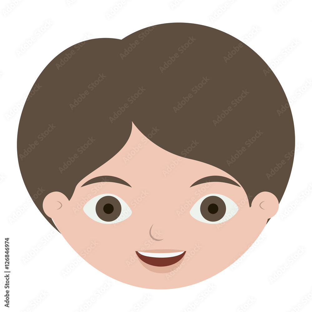 Boy cartoon icon. Kid childhood little people and person theme. Isolated design. Vector illustration