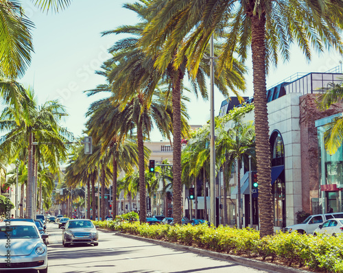 Rodeo drive on a sunny day