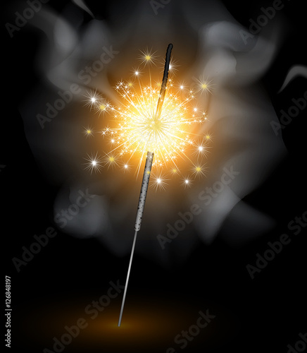 Sparklers on black background