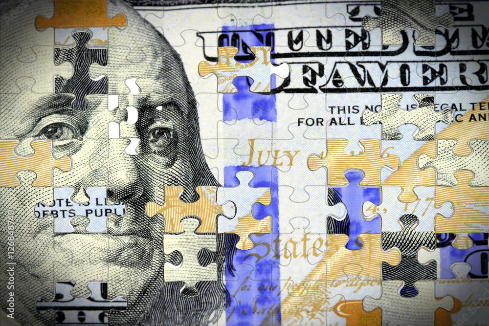 Fototapeta premium American currency one hundred dollar bill - Finance and banking concept