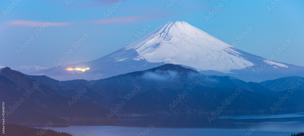 Fuji Mountain Lake Hakone Sunrise