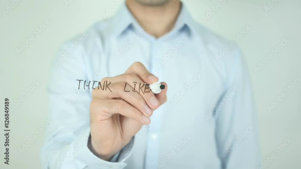 Think Like the Boss, Man Writing on Screen Think Like the Boss, Man Writing on Screen