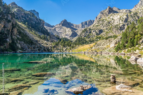 Amazing view of Lake Monestero (Spain, St,Maurici National Park)