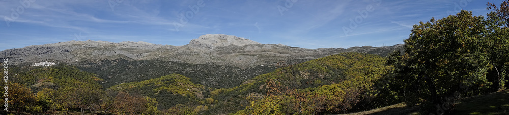 panorámica del valle del Genal en la provincia de Málaga