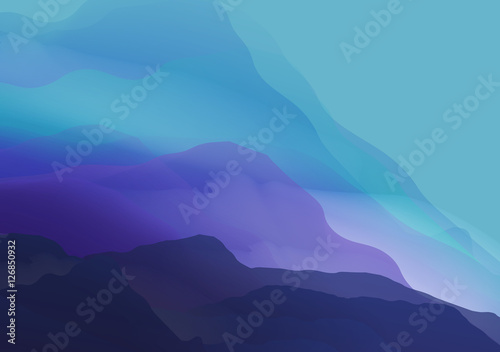 Mountainous Terrain - Vector Illustration