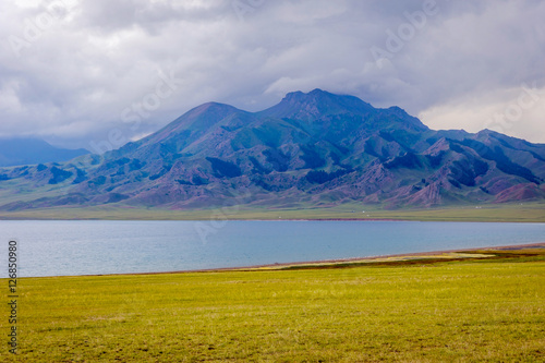 Landscape at Sayram lake, Xinjiang Uyghur autonomous region, China © dinozzaver