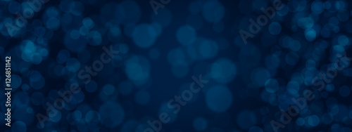 Abstract Background Defocused Spots Light Colors White Dark Blue Bokeh Banner Long Web Design © natusikby