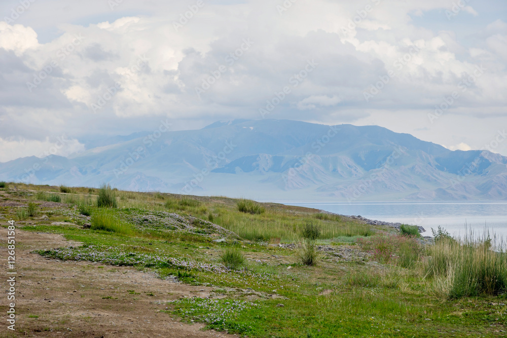 Landscape at Sayram lake, Xinjiang Uyghur autonomous region, China